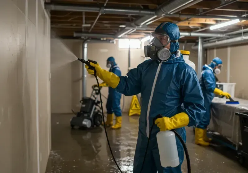 Basement Sanitization and Antimicrobial Treatment process in Milford, IL